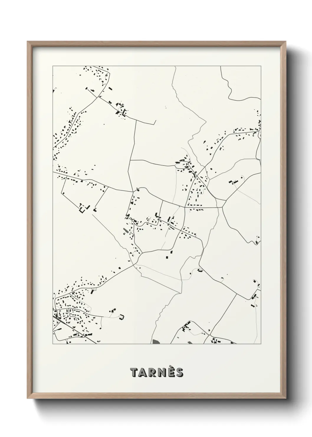 Une affiche de carte sur Tarnès