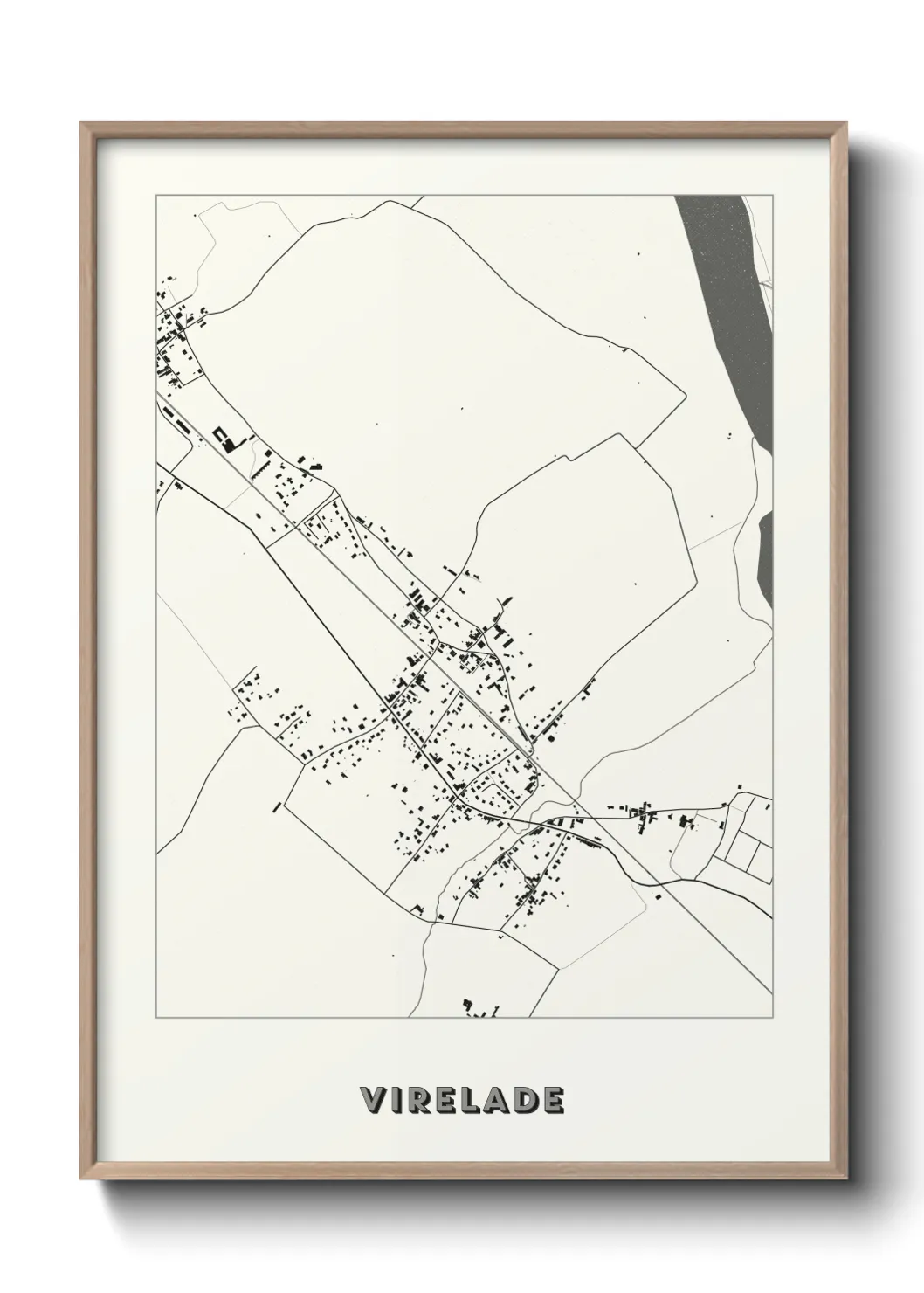 Une affiche de carte sur Virelade