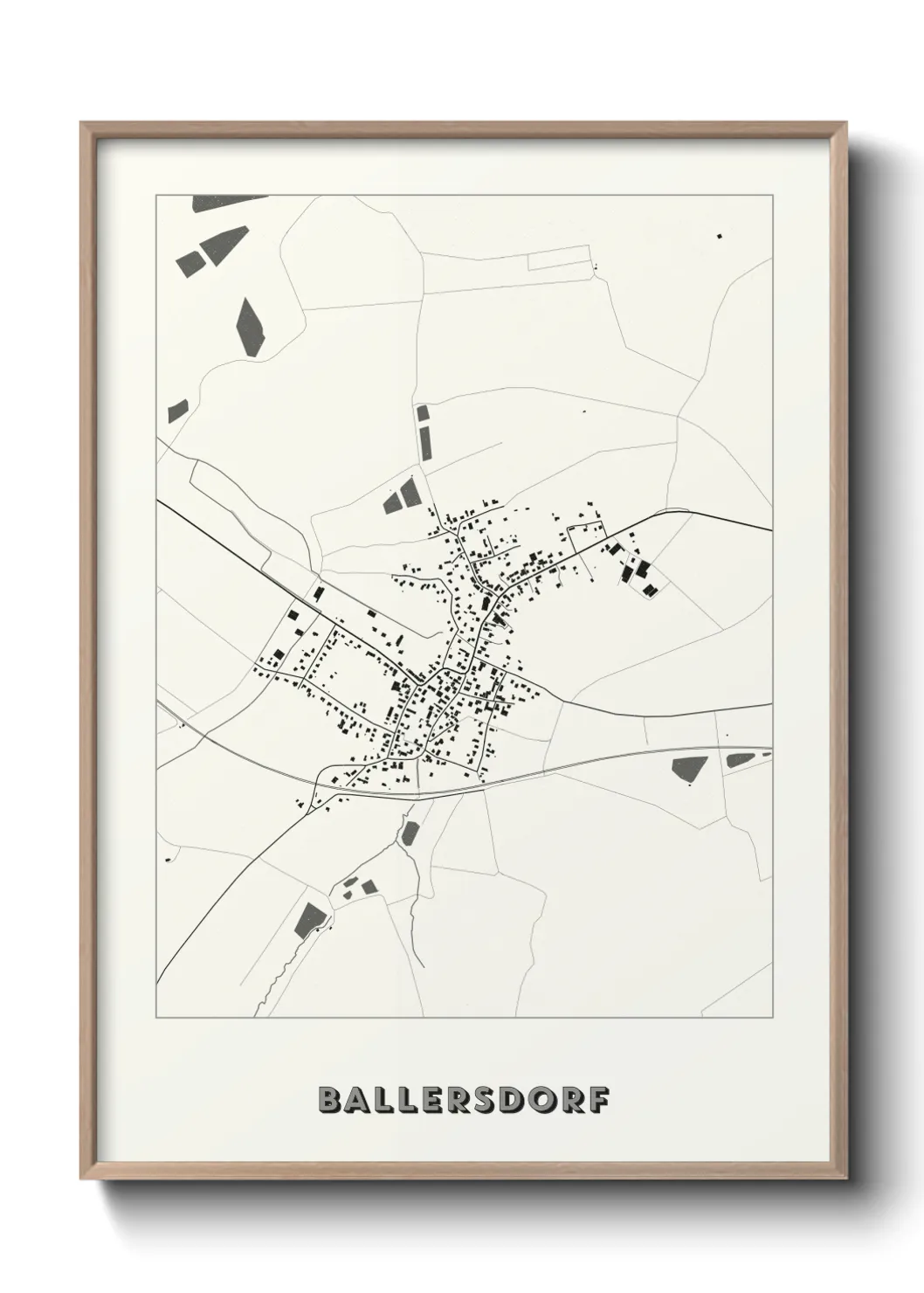 Une affiche de carte sur Ballersdorf
