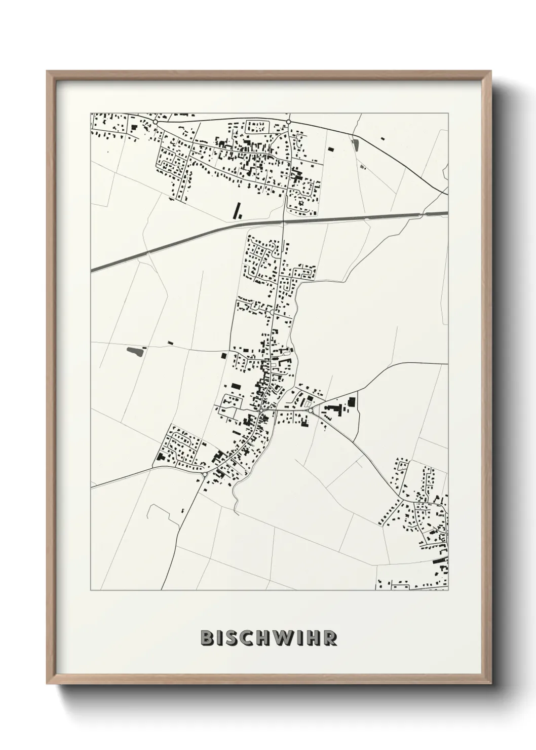 Une affiche de carte sur Bischwihr