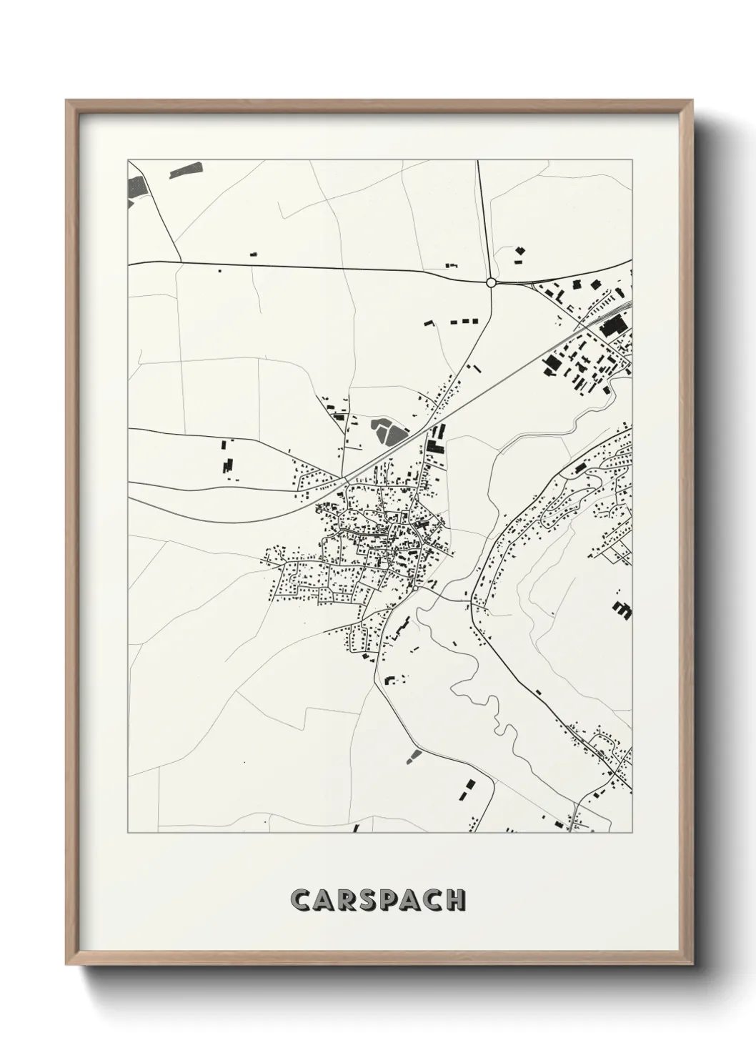 Une affiche de carte sur Carspach