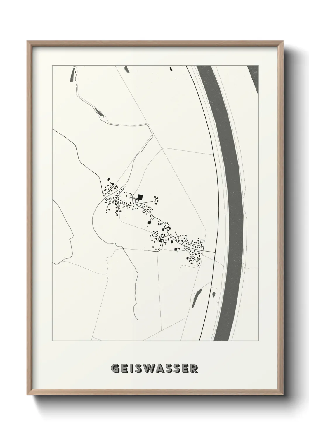 Une affiche de carte sur Geiswasser