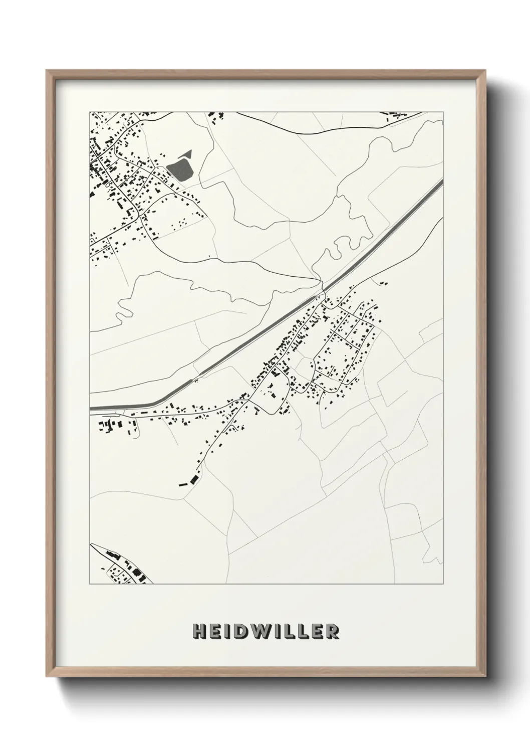 Une affiche de carte sur Heidwiller
