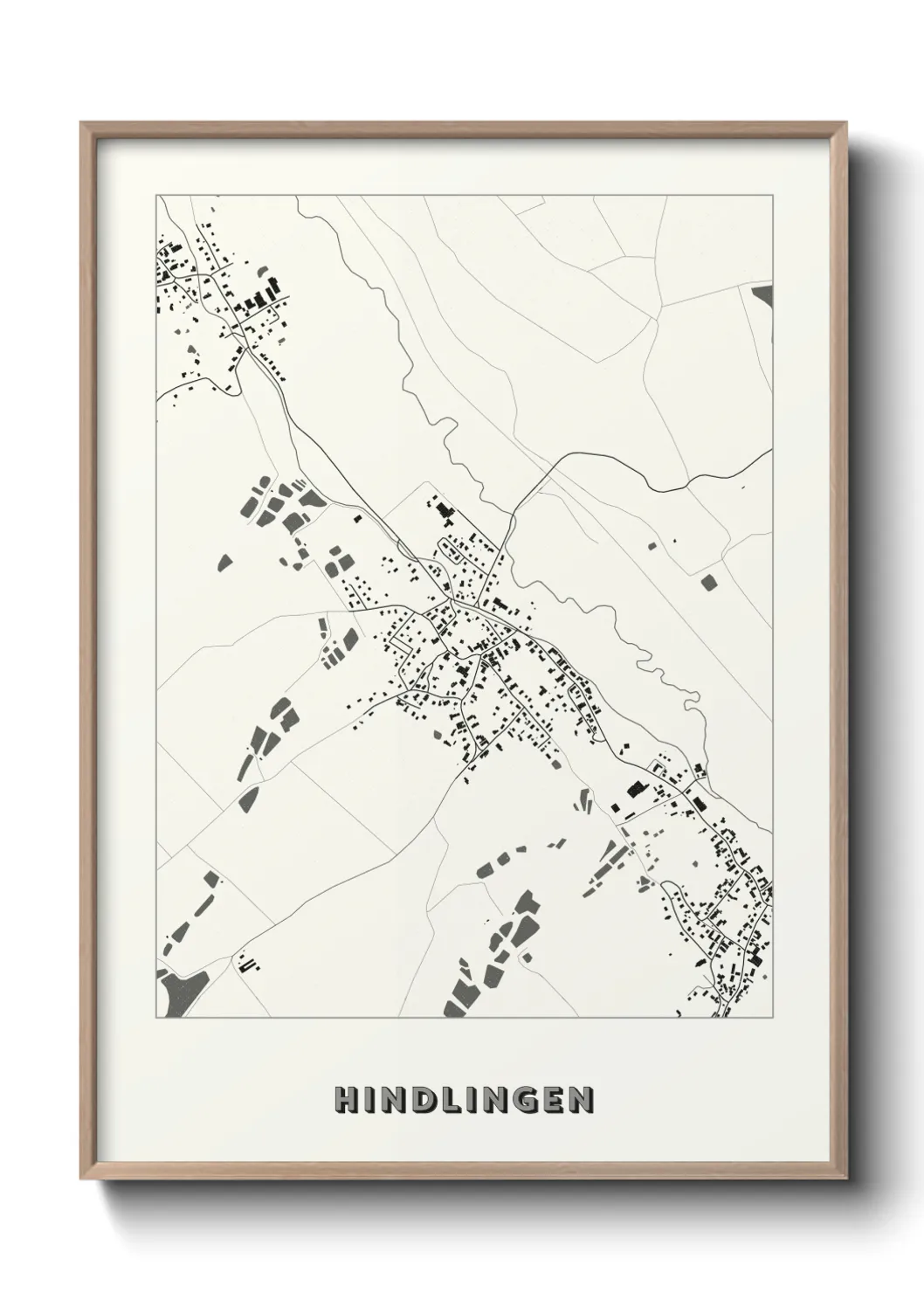 Une affiche de carte sur Hindlingen
