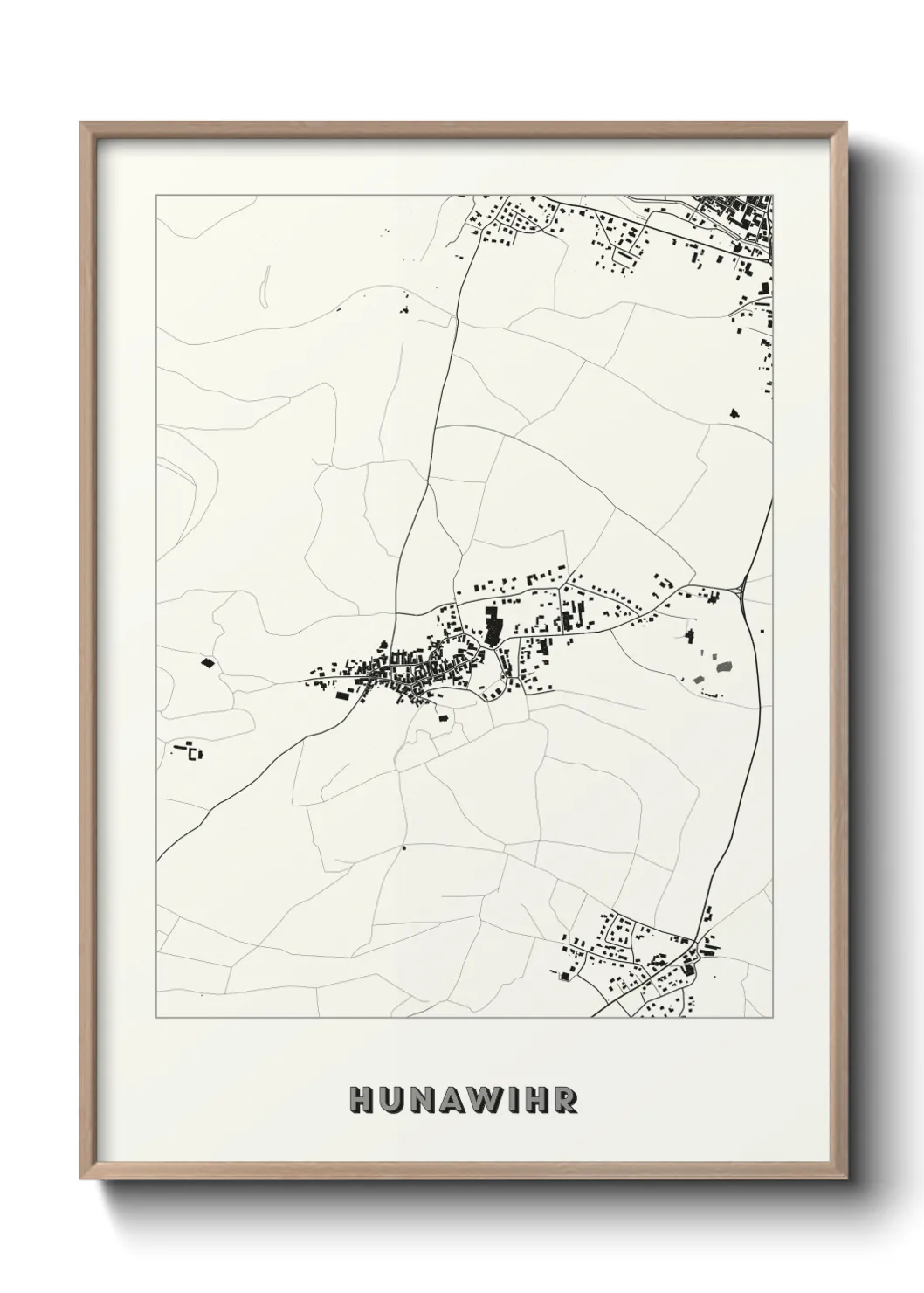 Une affiche de carte sur Hunawihr