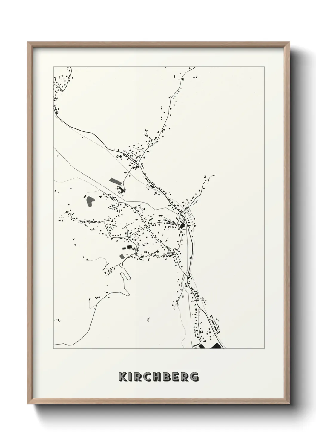 Une affiche de carte sur Kirchberg