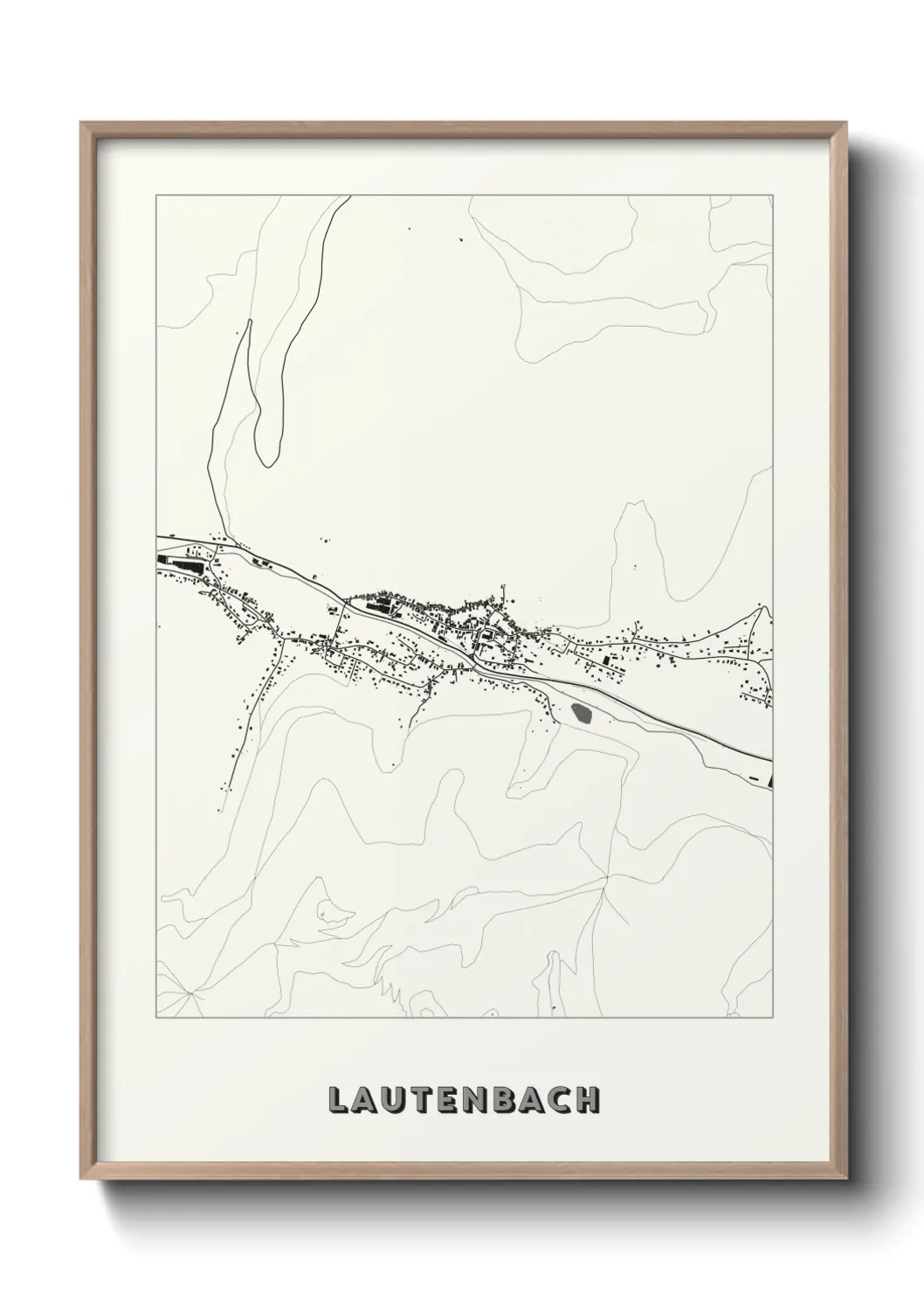 Une affiche de carte sur Lautenbach