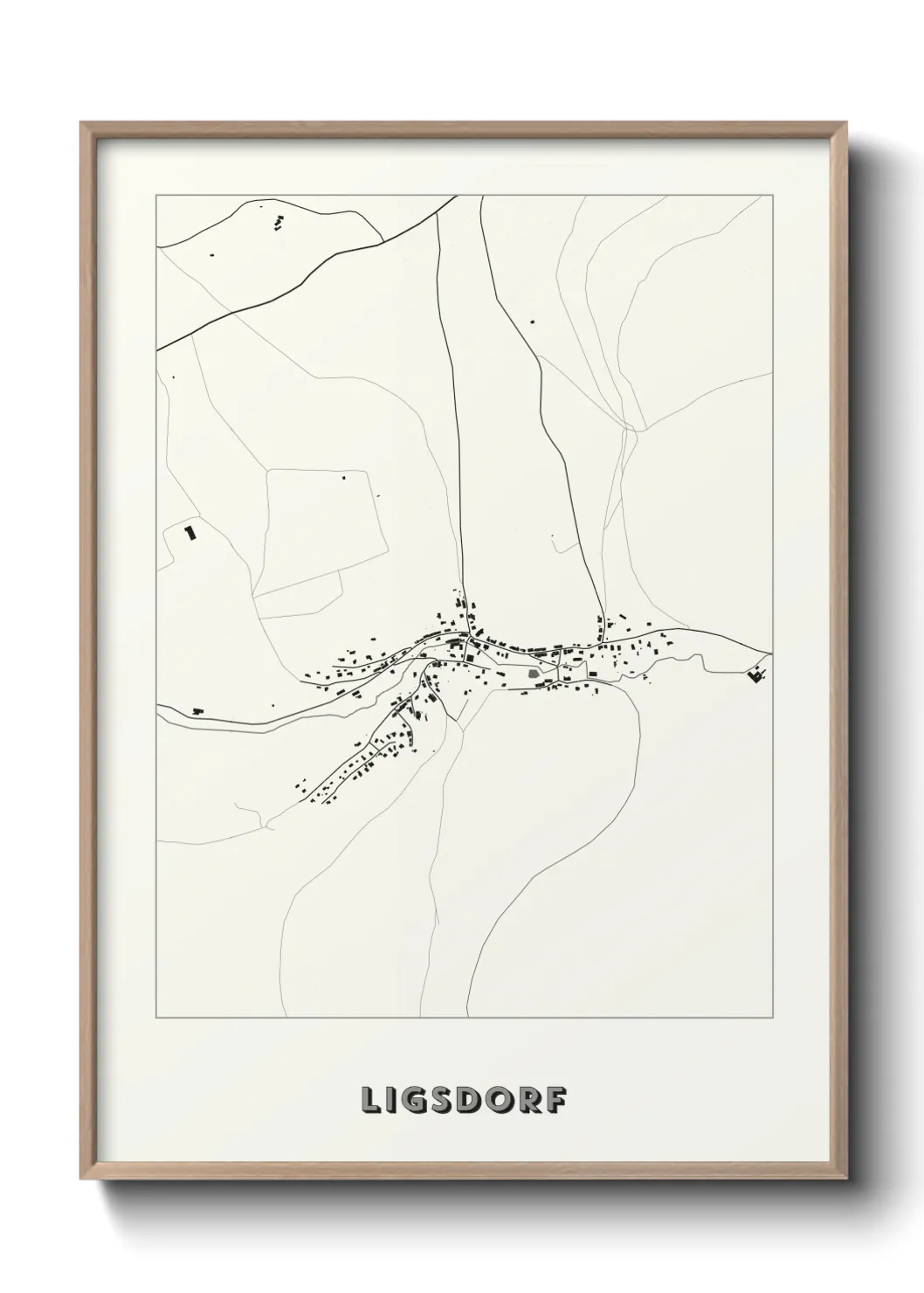 Une affiche de carte sur Ligsdorf