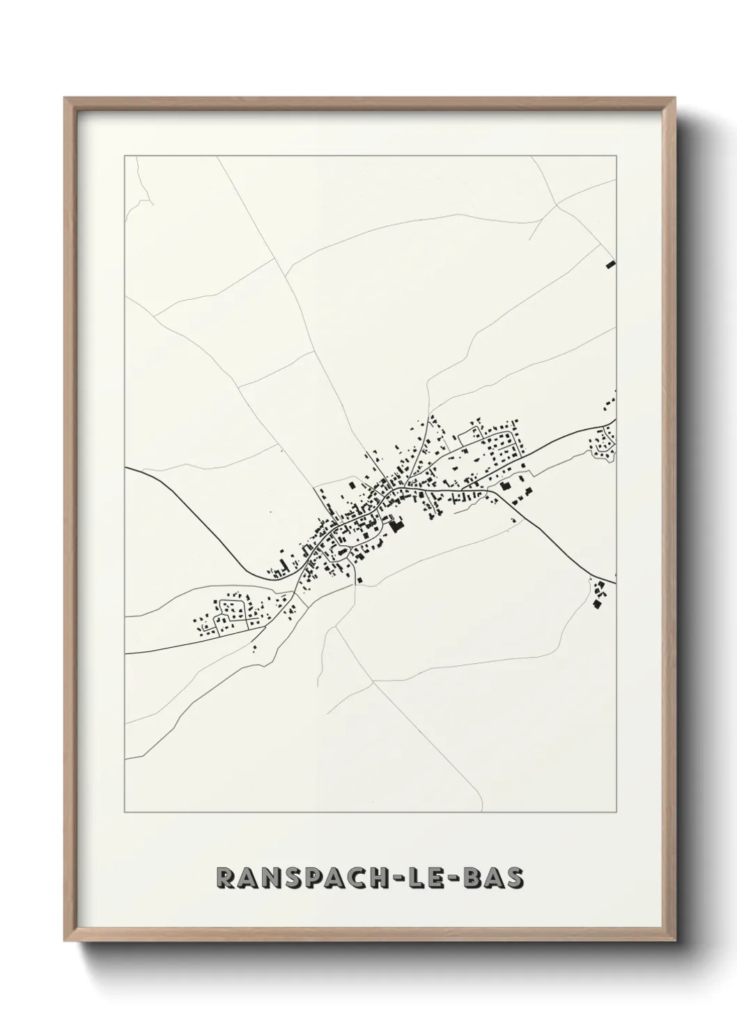 Une affiche de carte sur Ranspach-le-Bas