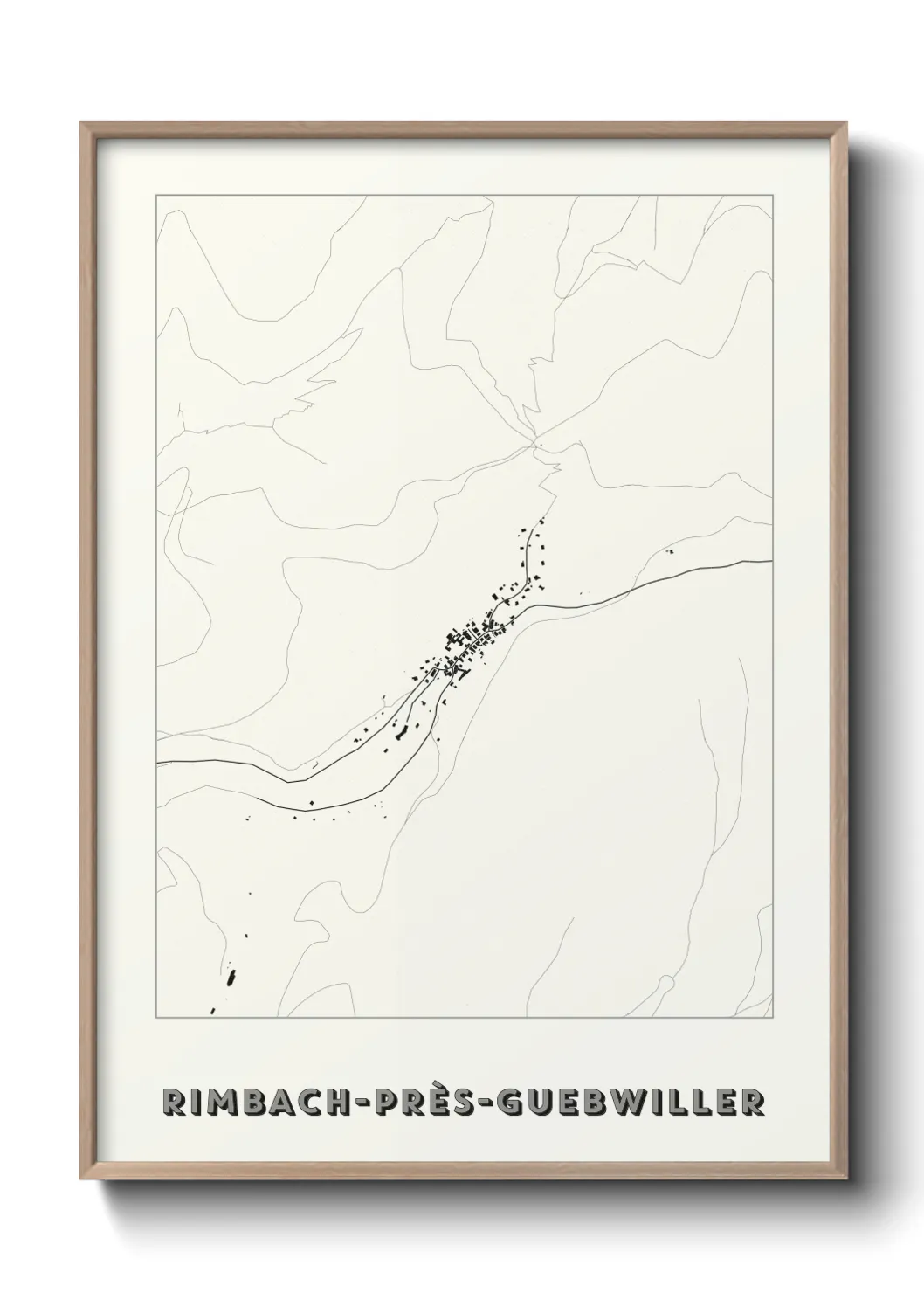 Une affiche de carte sur Rimbach-près-Guebwiller