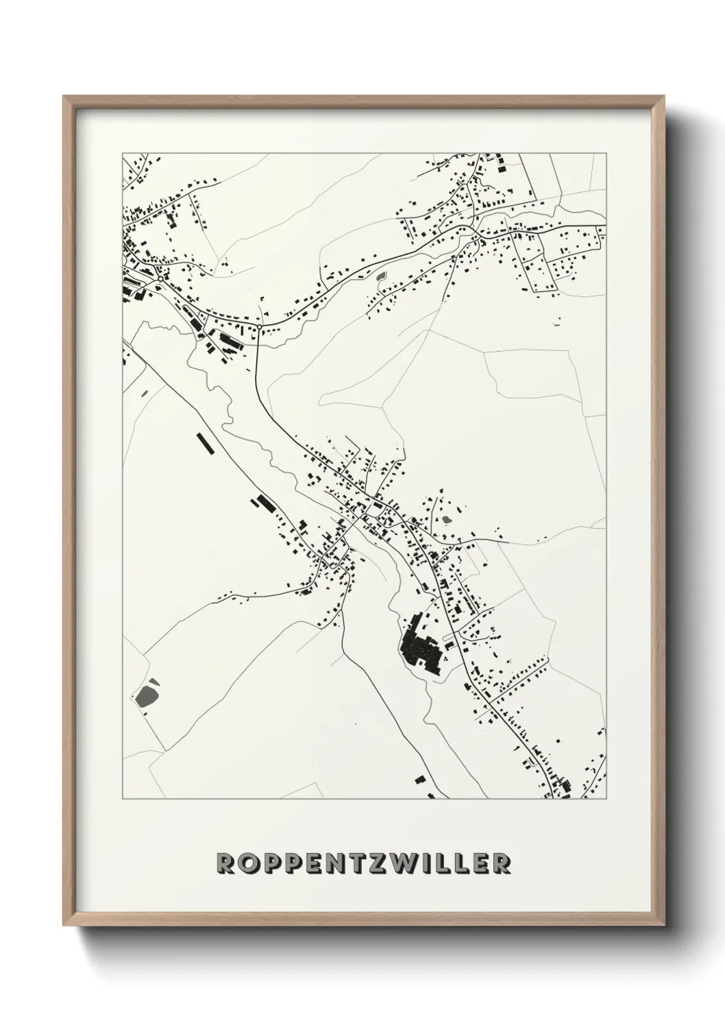 Une affiche de carte sur Roppentzwiller