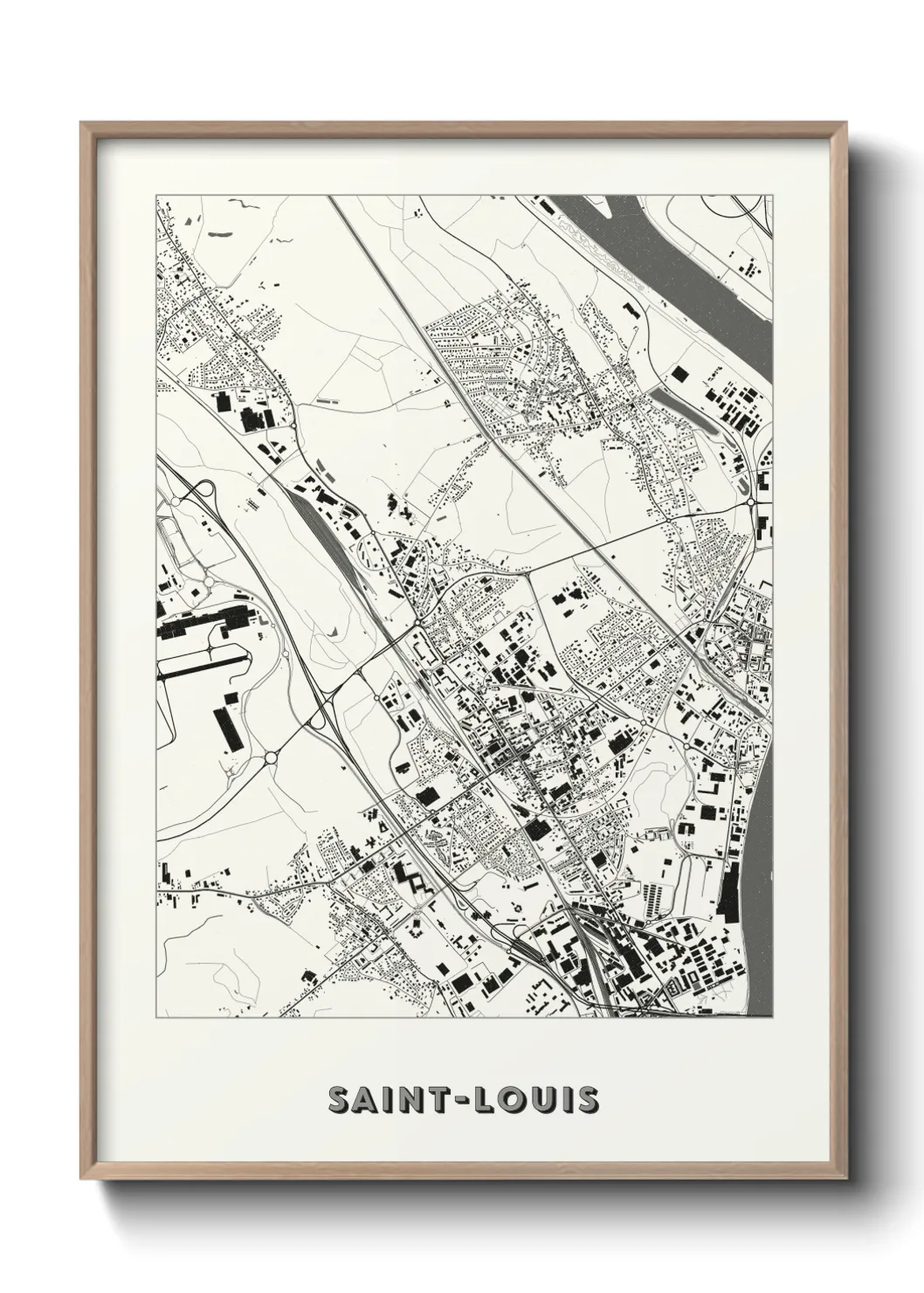 Une affiche de carte sur Saint-Louis