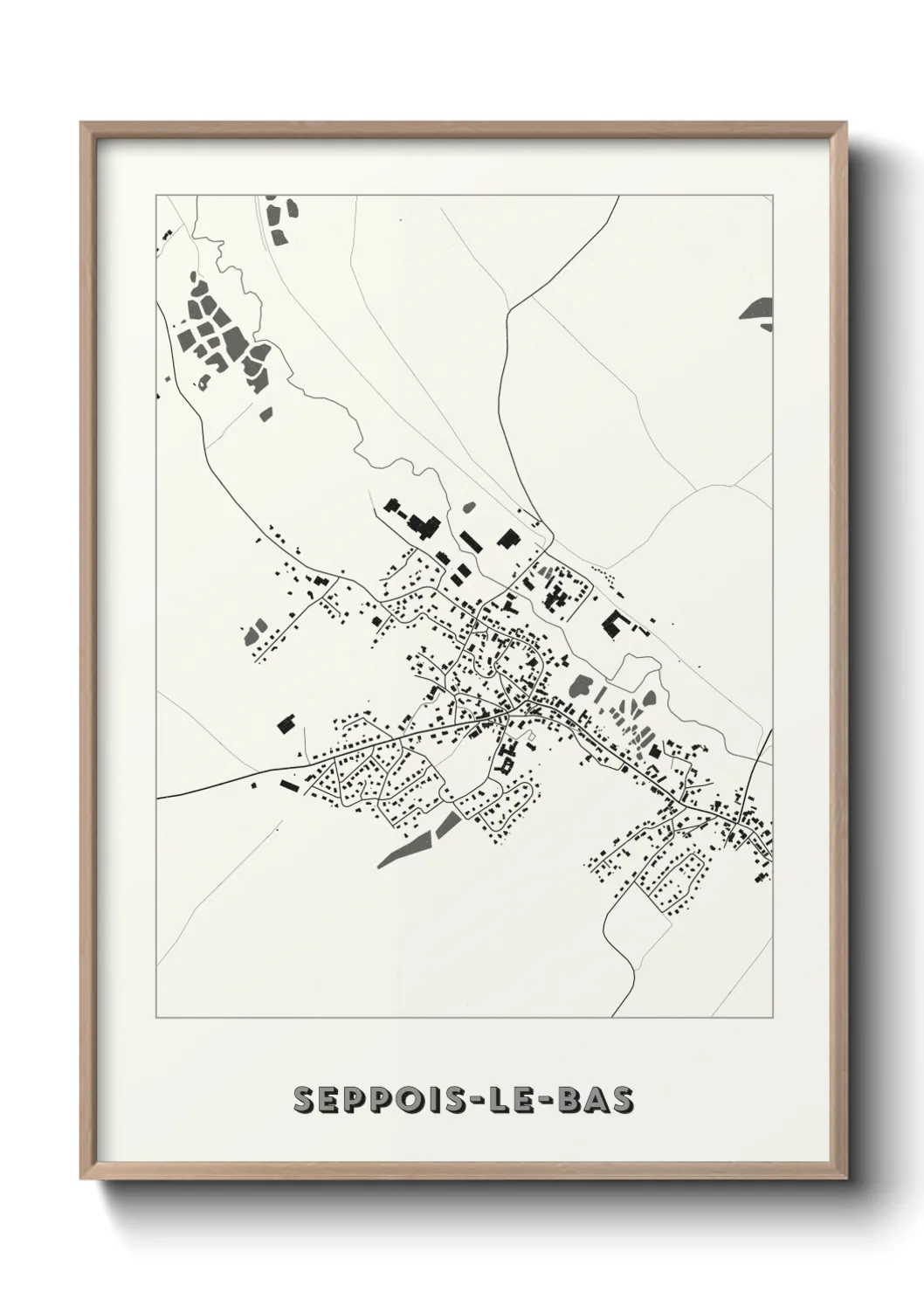 Une affiche de carte sur Seppois-le-Bas