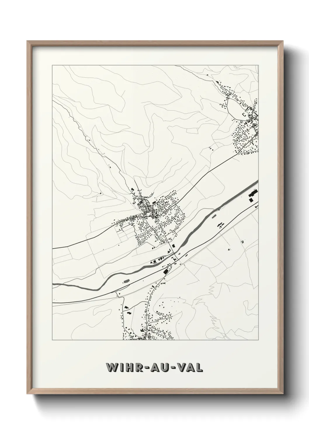 Une affiche de carte sur Wihr-au-Val