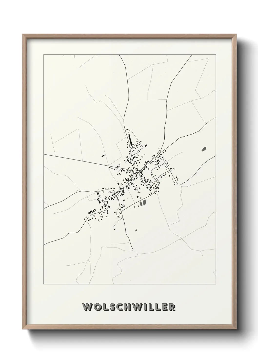 Une affiche de carte sur Wolschwiller