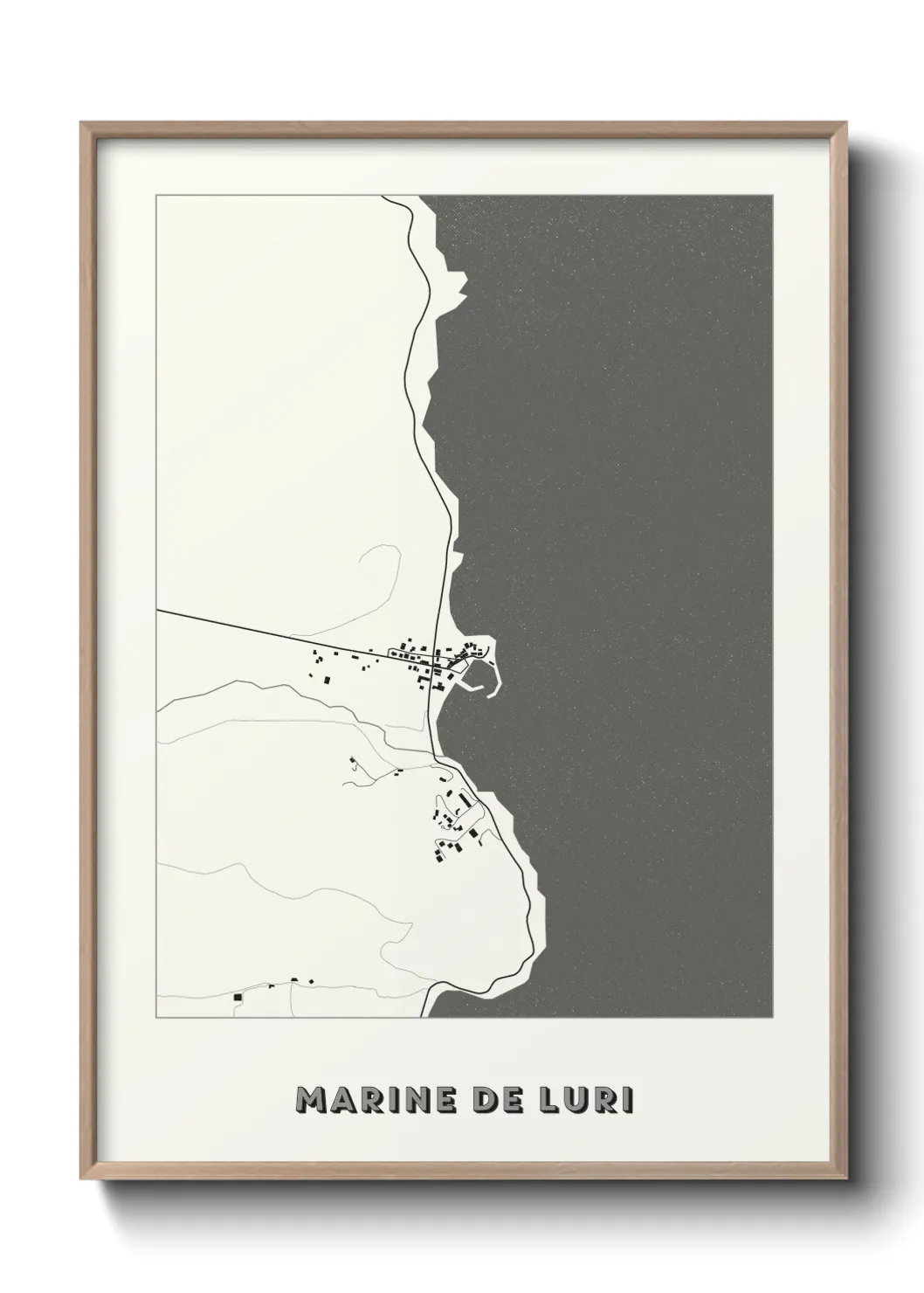 Une affiche de carte sur Marine de Luri