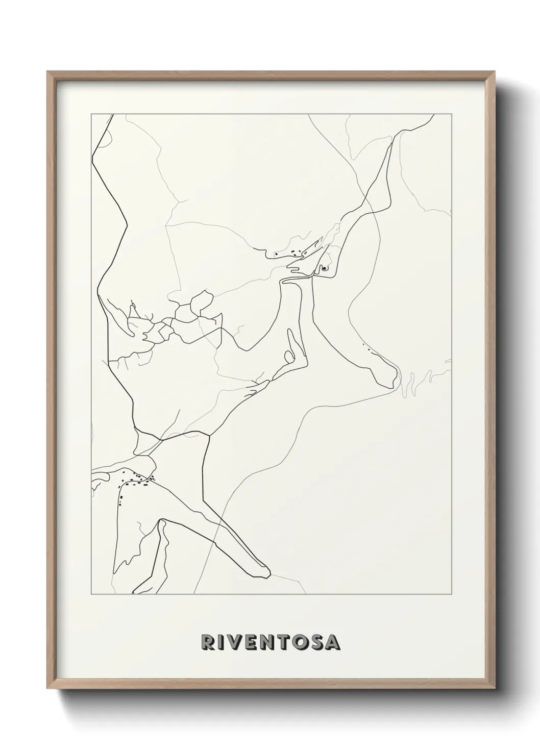 Une affiche de carte sur Riventosa