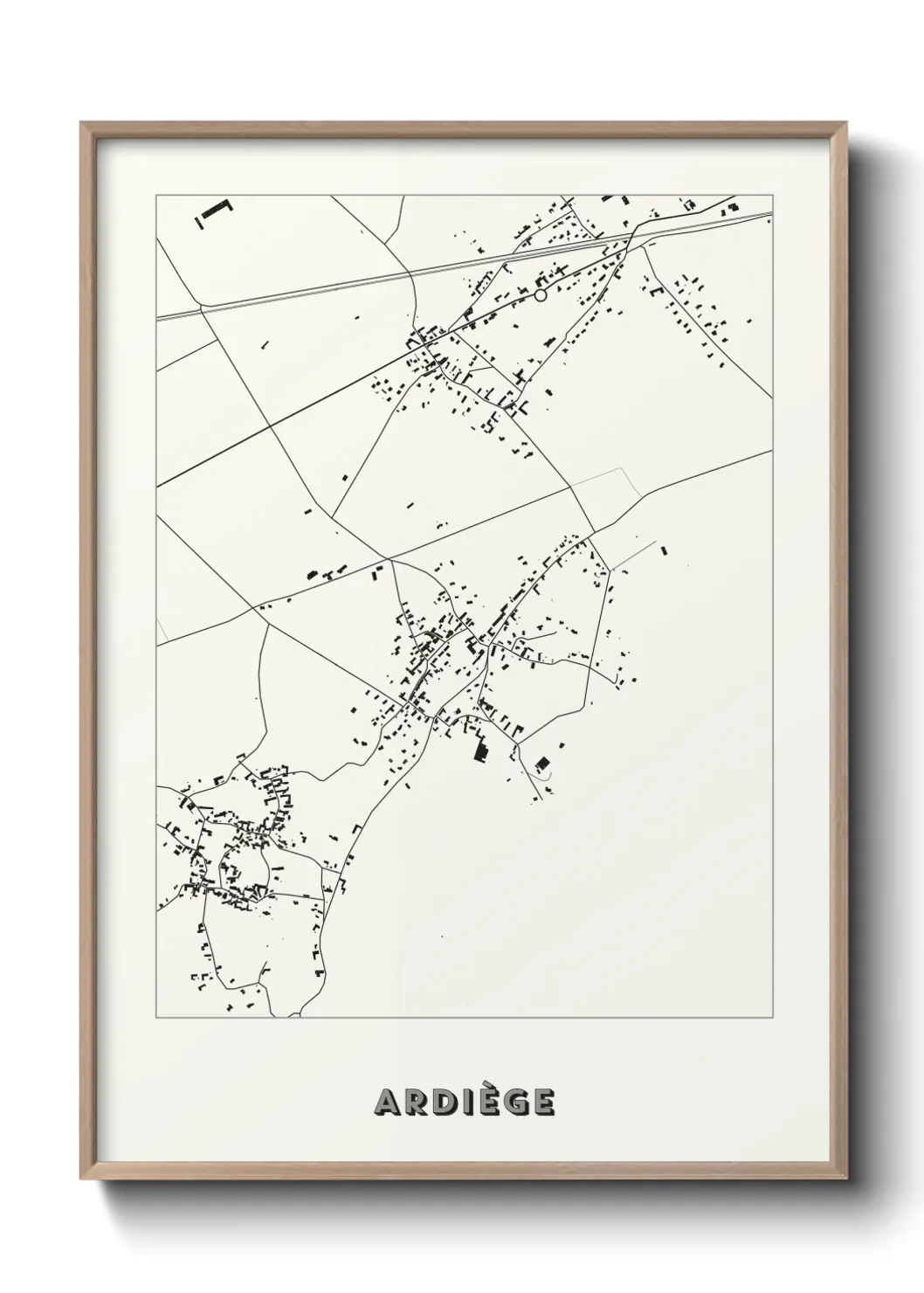 Une affiche de carte sur Ardiège