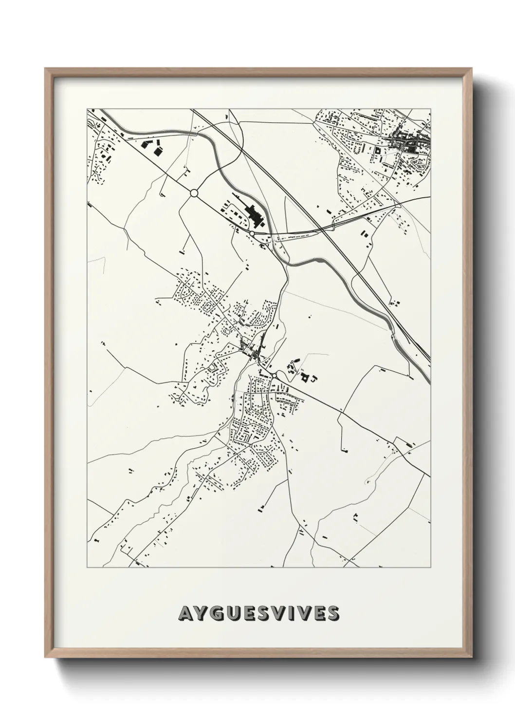 Une affiche de carte sur Ayguesvives