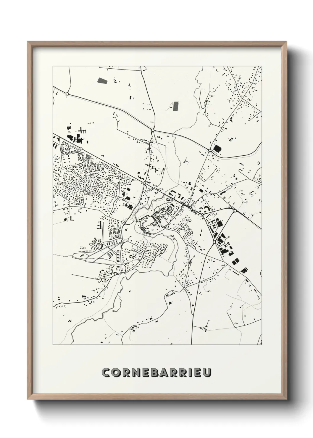 Une affiche de carte sur Cornebarrieu