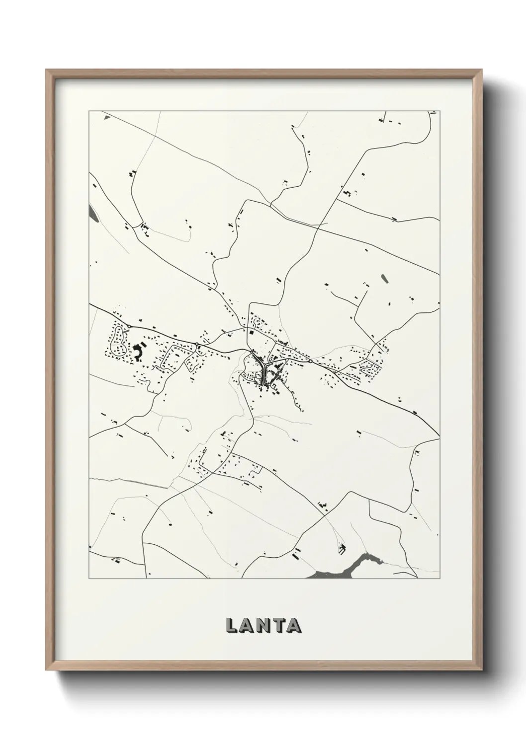 Une affiche de carte sur Lanta