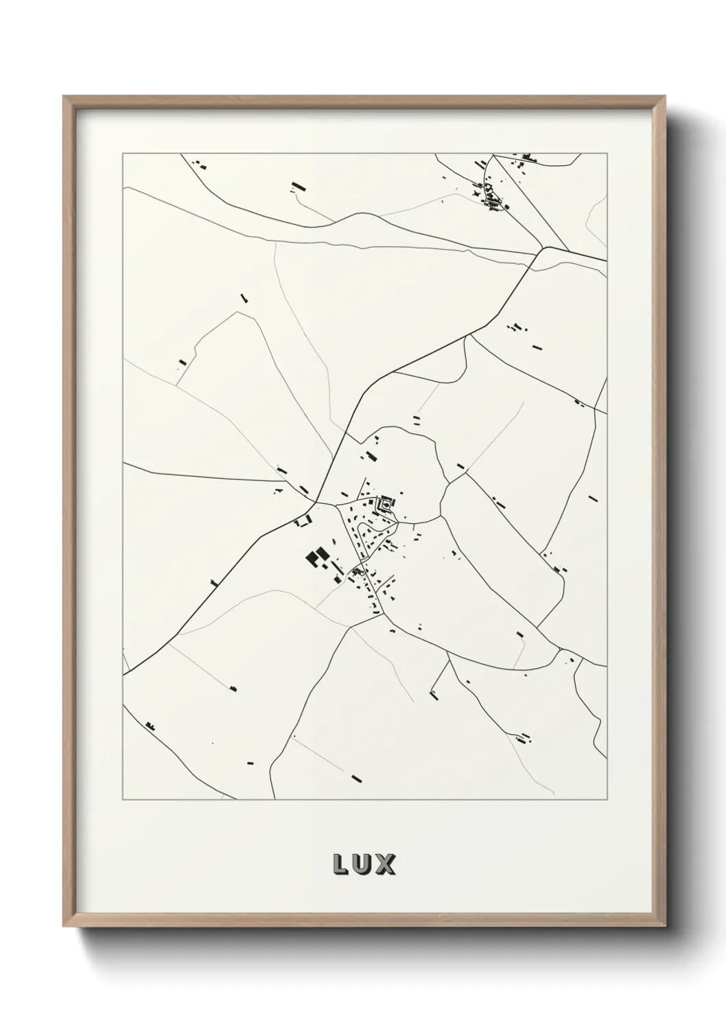 Une affiche de carte sur Lux