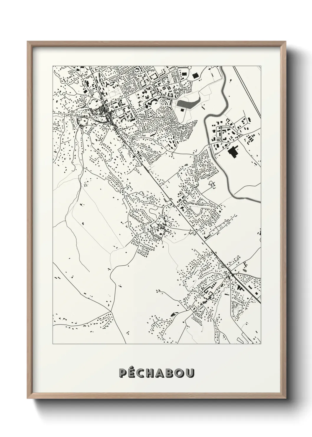 Une affiche de carte sur Péchabou