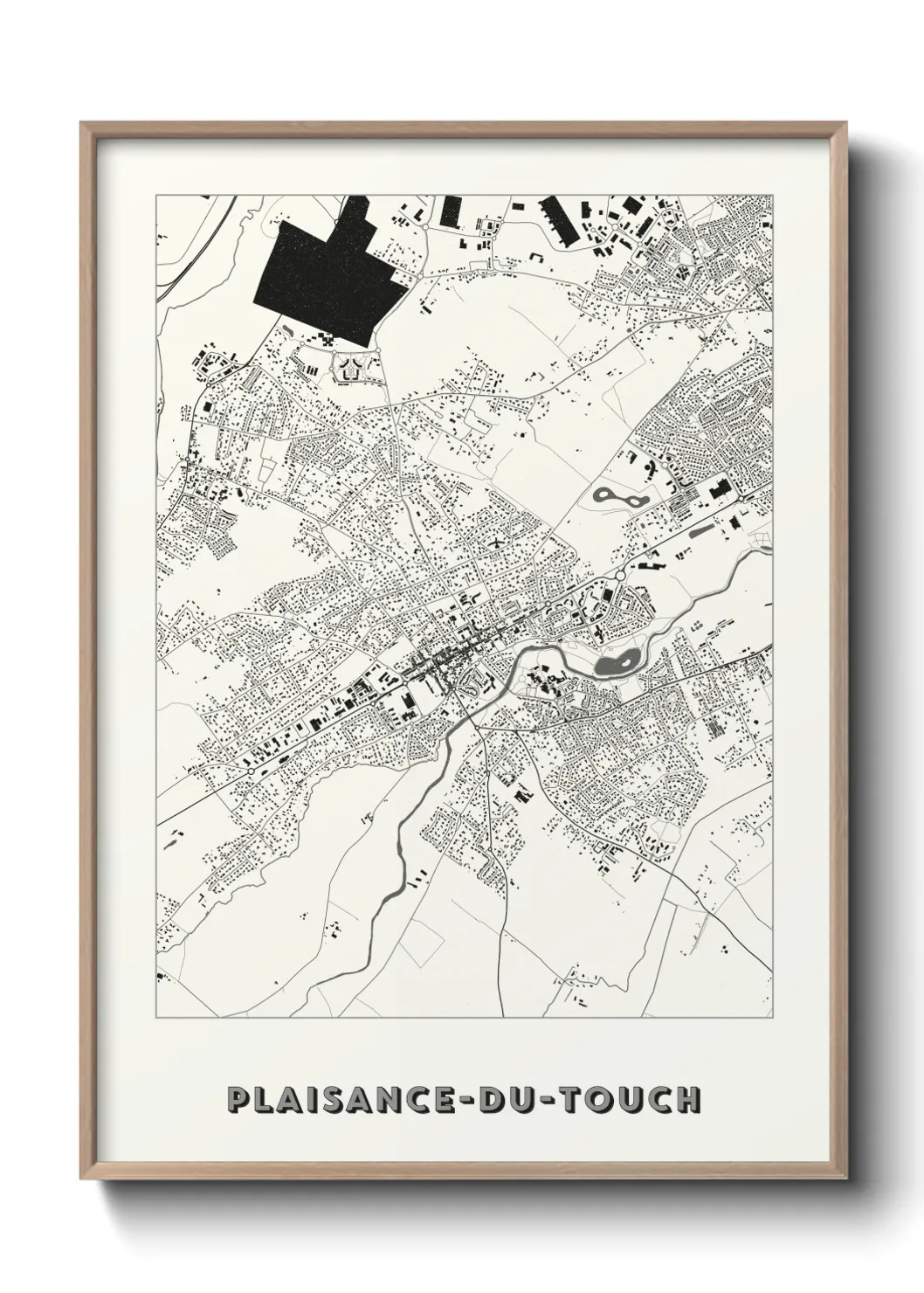 Une affiche de carte sur Plaisance-du-Touch