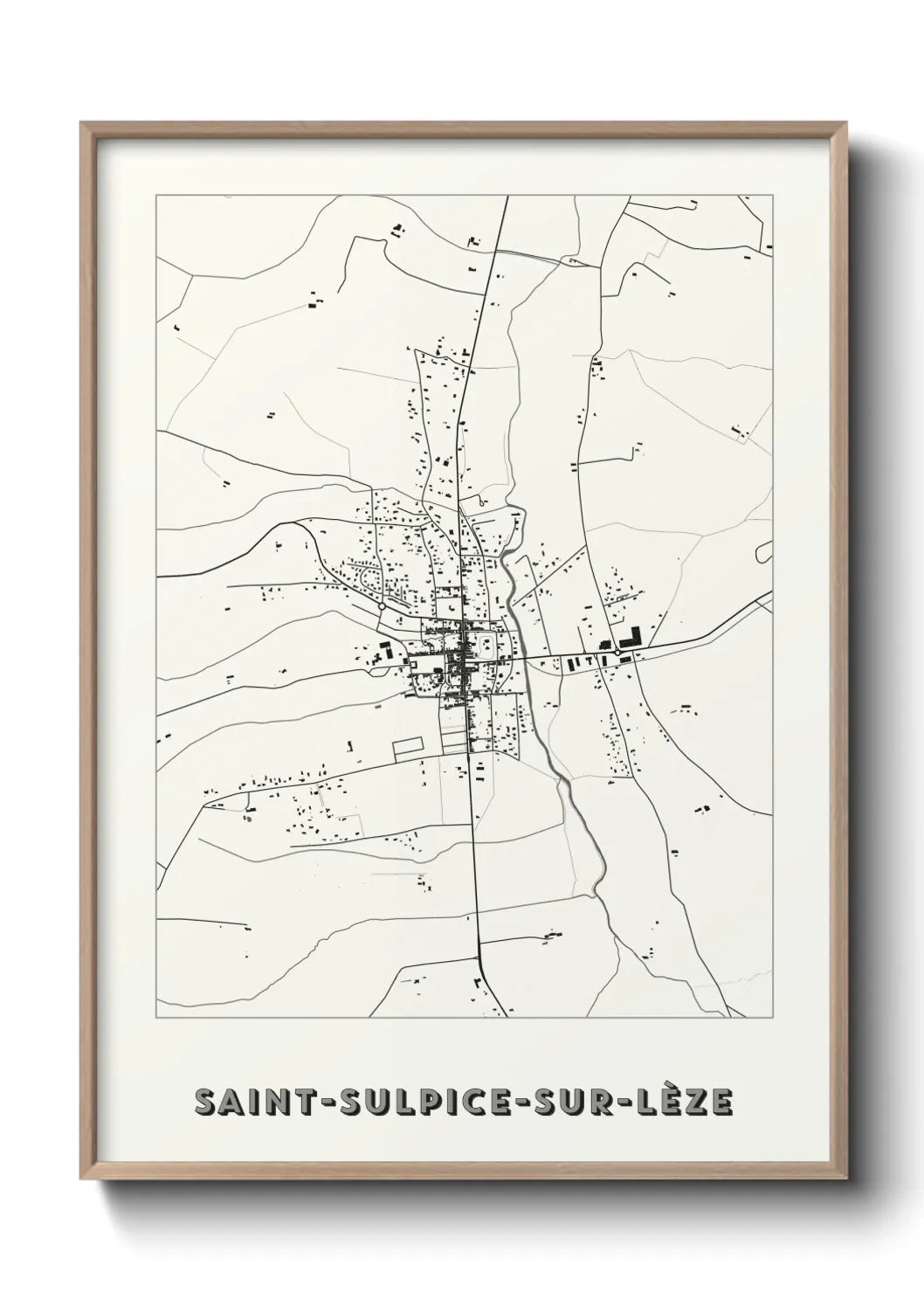 Un poster carteSaint-Sulpice-sur-Lèze