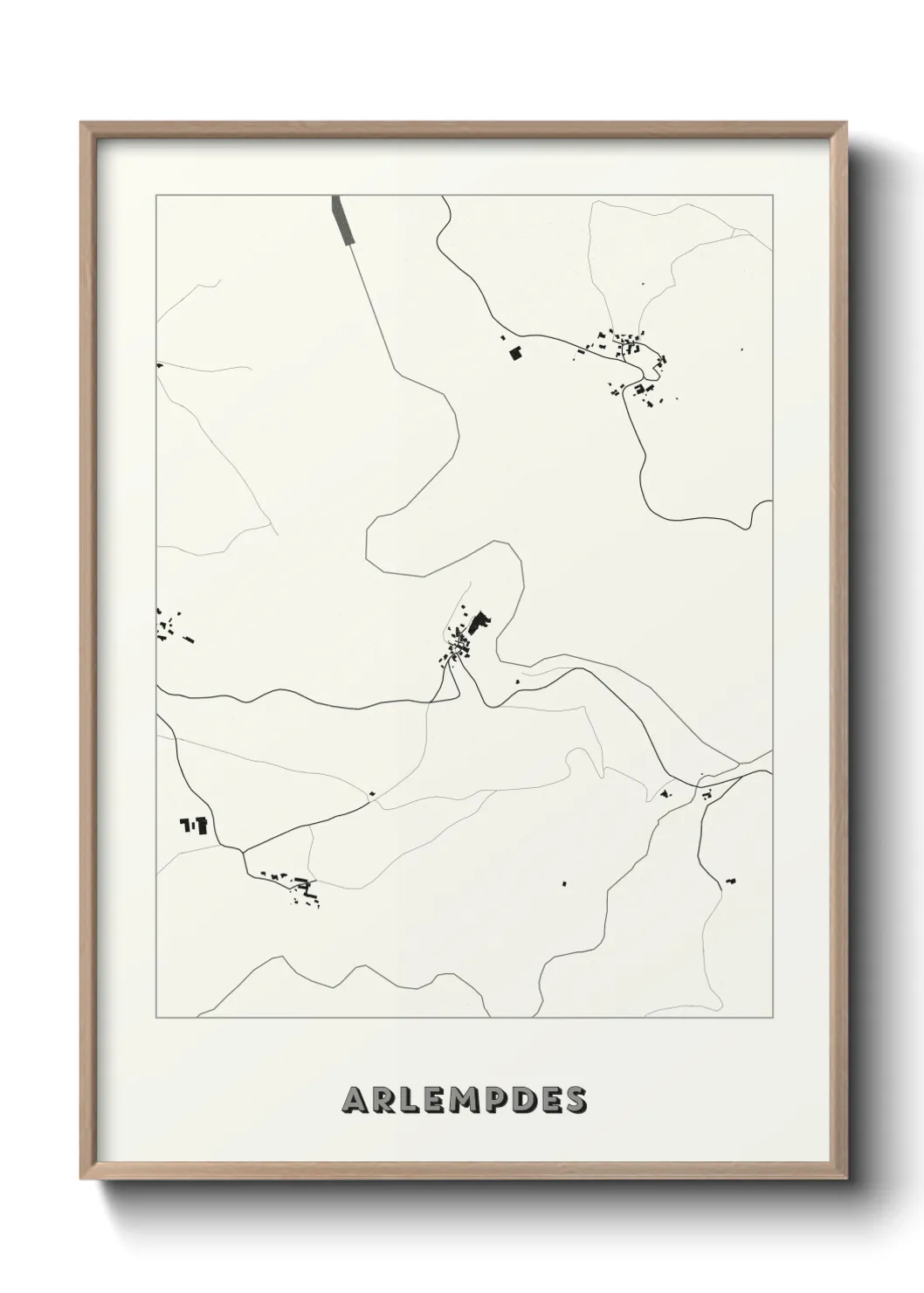 Une affiche de carte sur Arlempdes