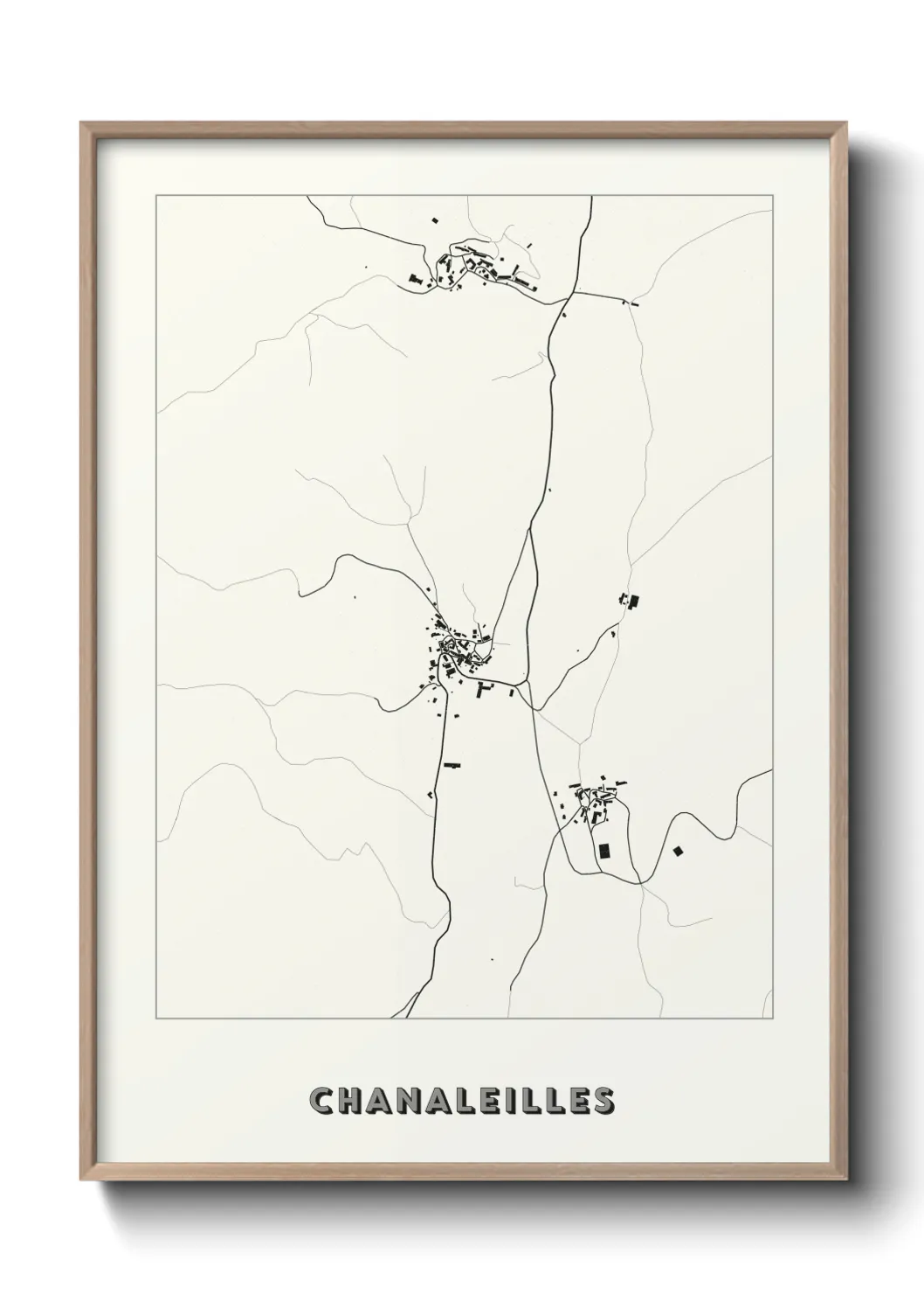 Une affiche de carte sur Chanaleilles