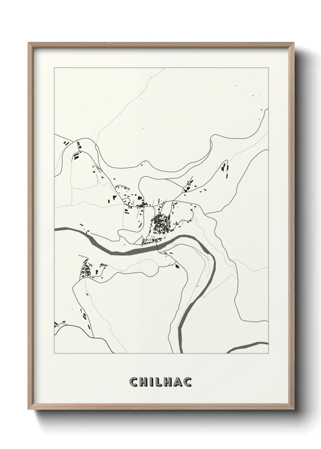 Une affiche de carte sur Chilhac