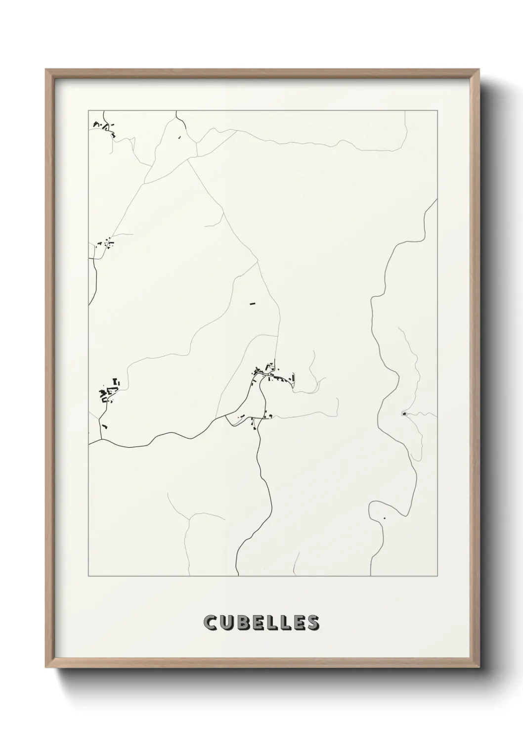 Une affiche de carte sur Cubelles