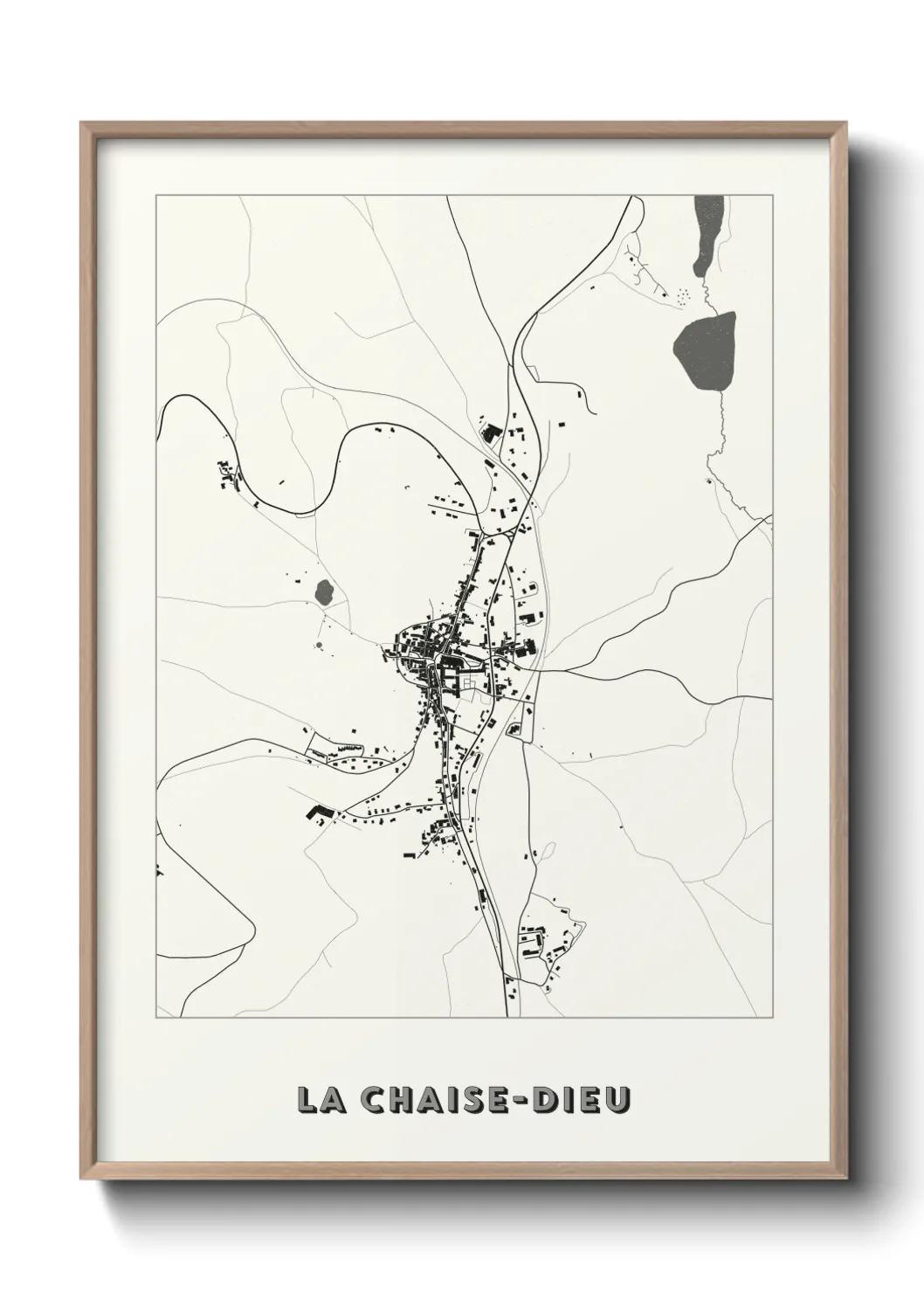 Une affiche de carte sur La Chaise-Dieu