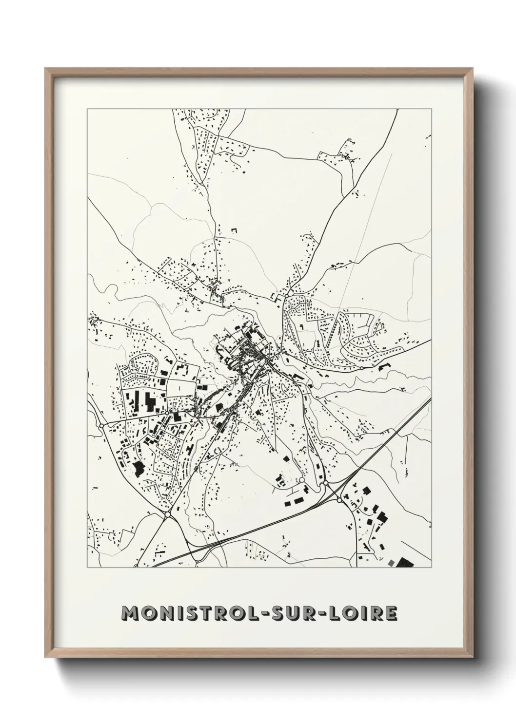 Une affiche de carte sur Monistrol-sur-Loire