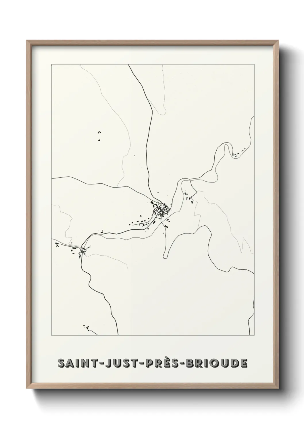 Une affiche de carte sur Saint-Just-près-Brioude