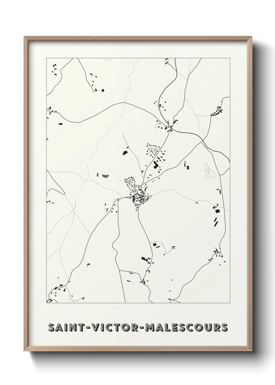 Un poster carteSaint-Victor-Malescours