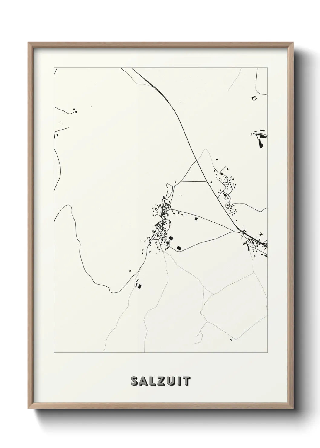 Une affiche de carte sur Salzuit