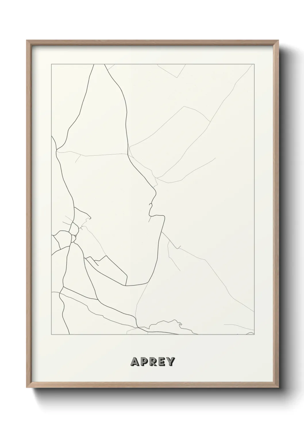 Une affiche de carte sur Aprey