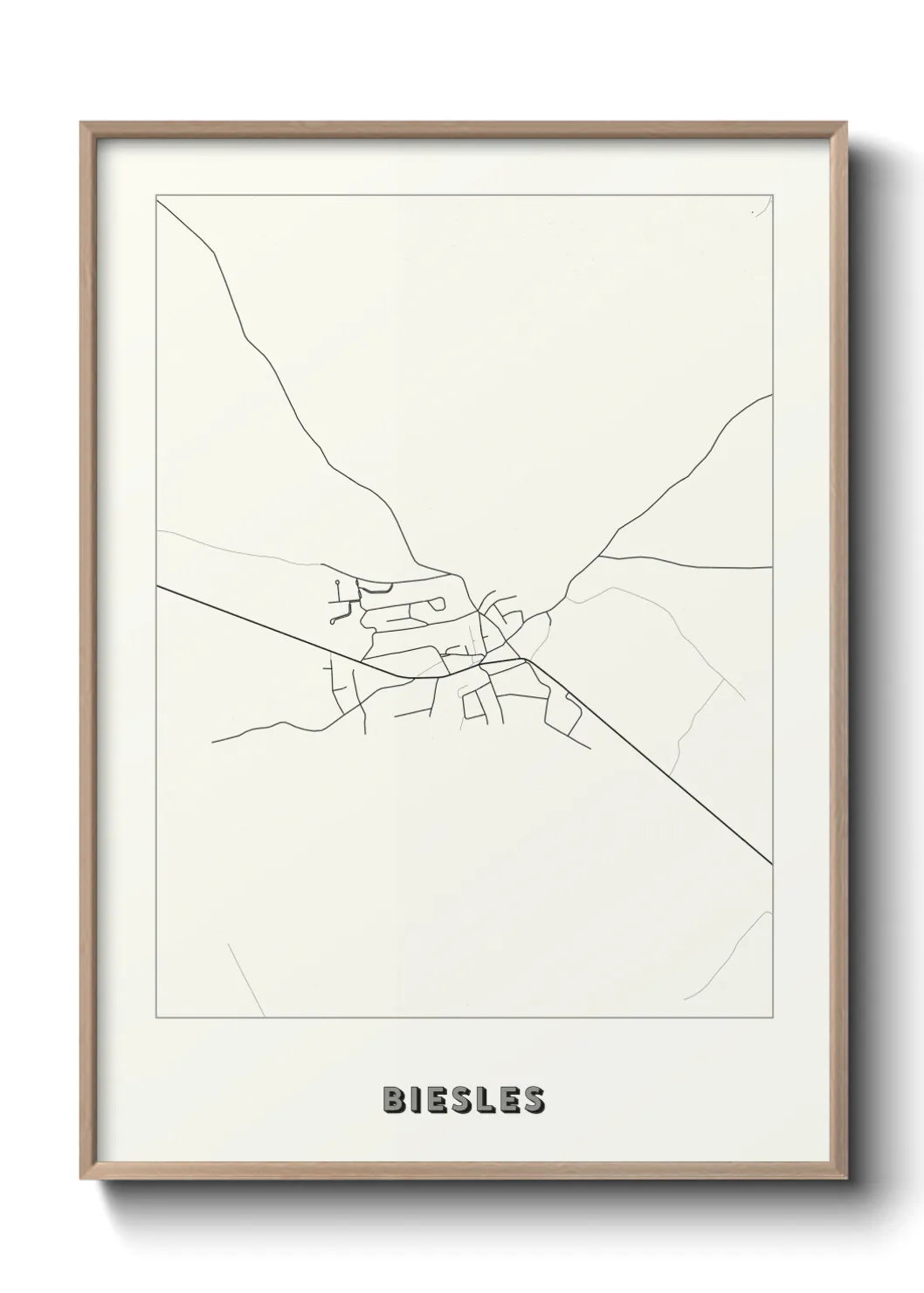 Une affiche de carte sur Biesles
