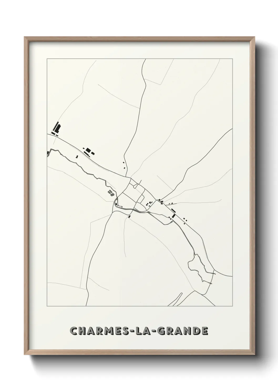 Un poster carteCharmes-la-Grande