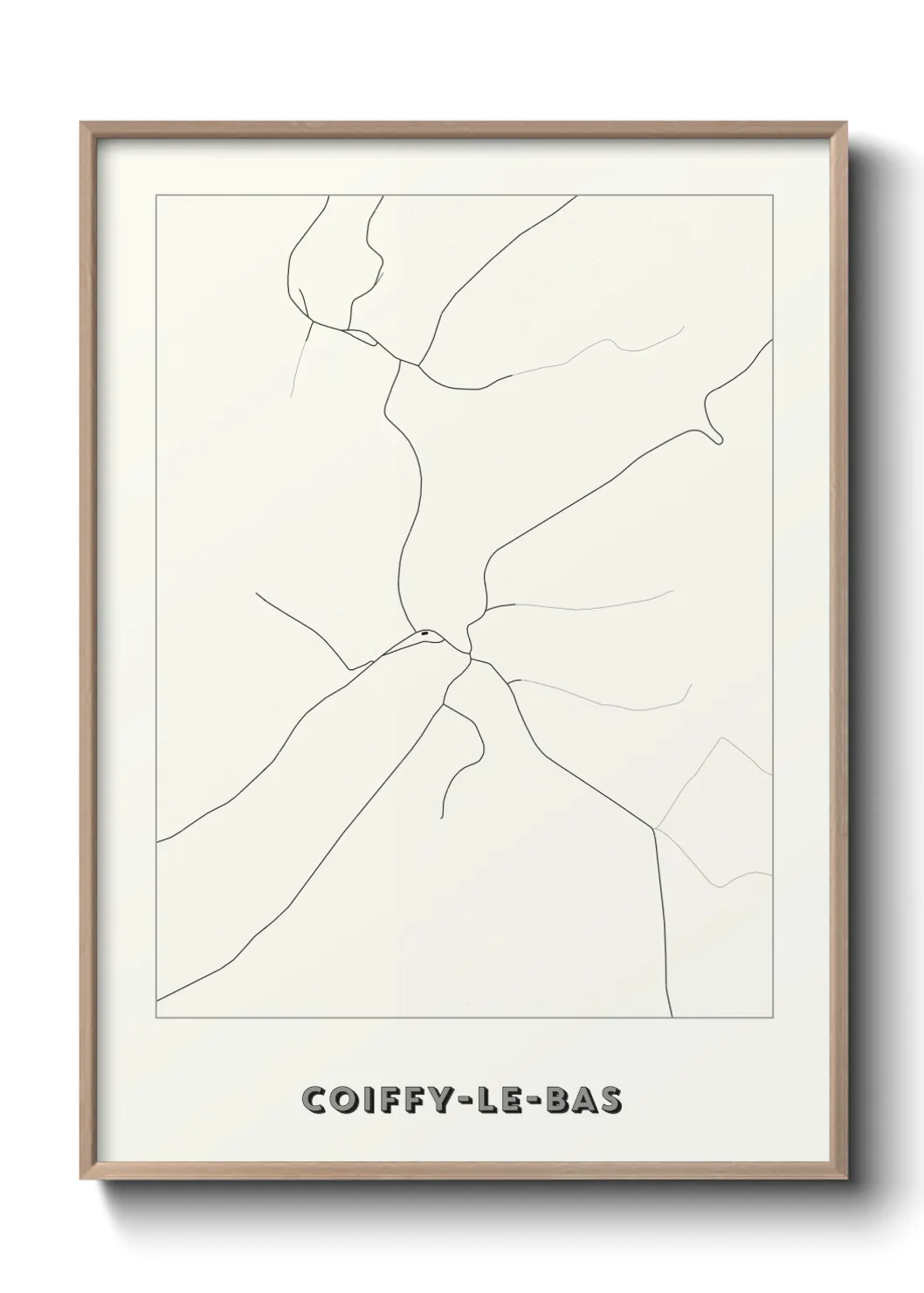 Une affiche de carte sur Coiffy-le-Bas