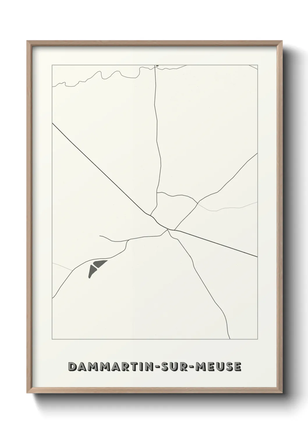 Une affiche de carte sur Dammartin-sur-Meuse