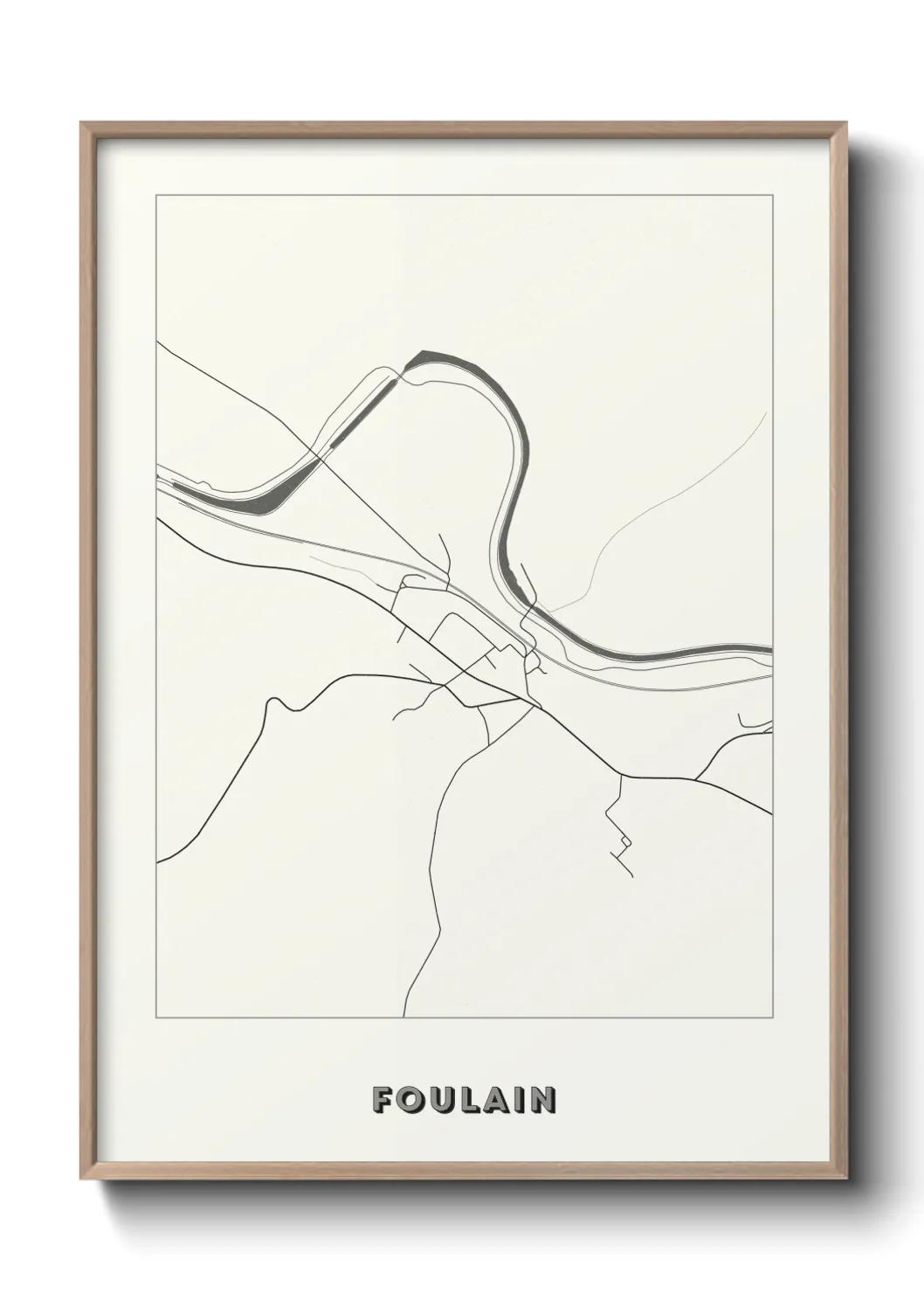 Une affiche de carte sur Foulain