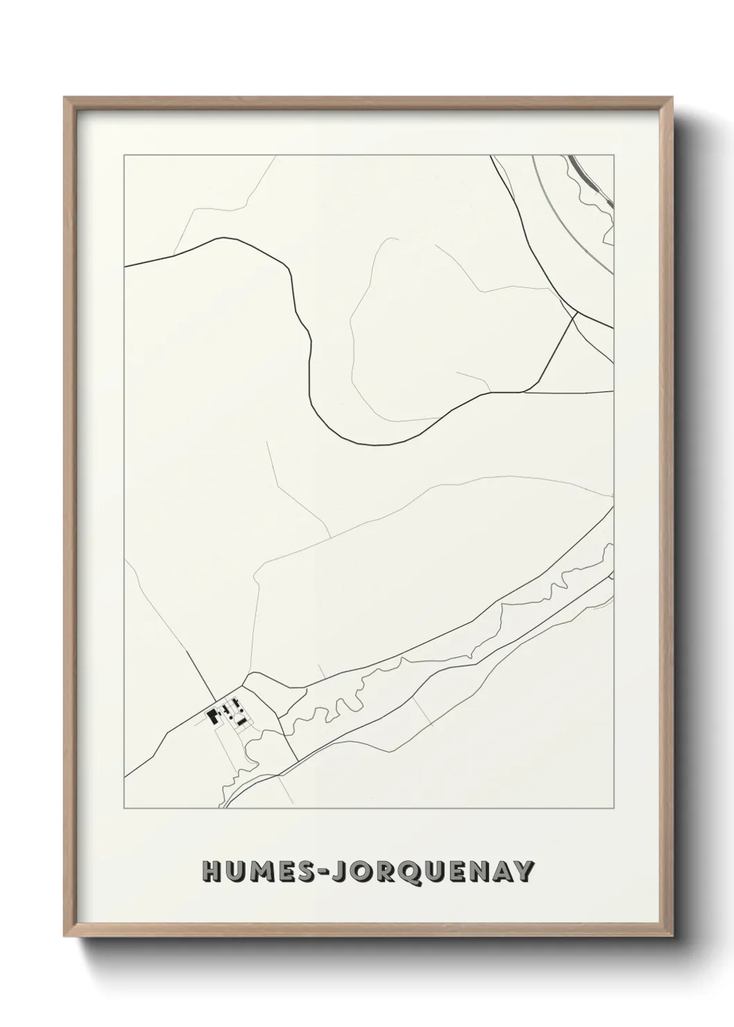 Une affiche de carte sur Humes-Jorquenay