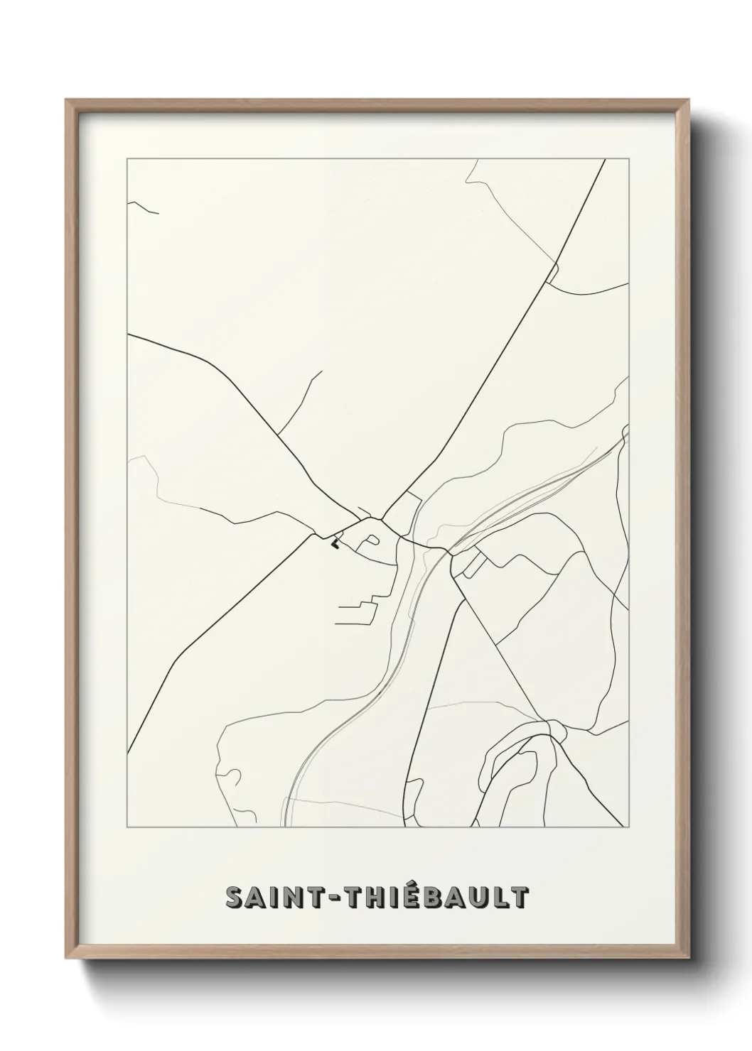 Une affiche de carte sur Saint-Thiébault