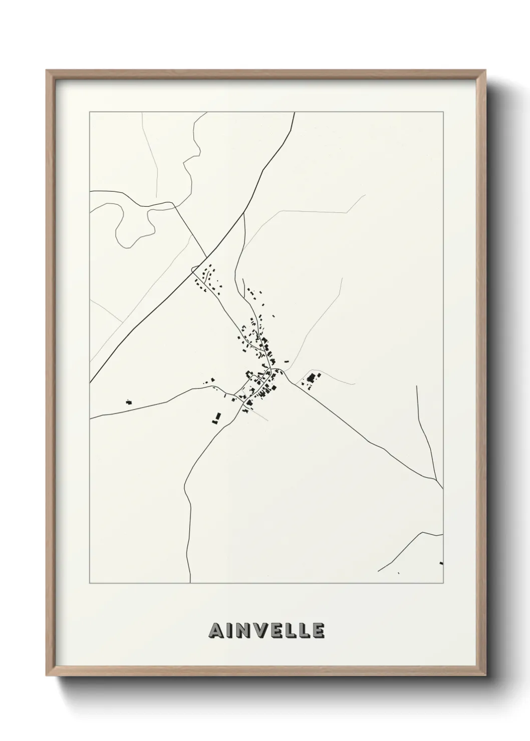 Une affiche de carte sur Ainvelle
