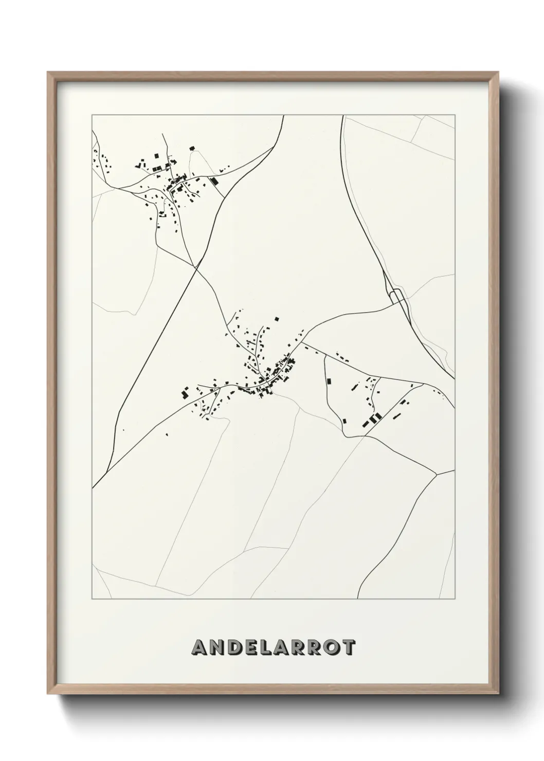 Une affiche de carte sur Andelarrot