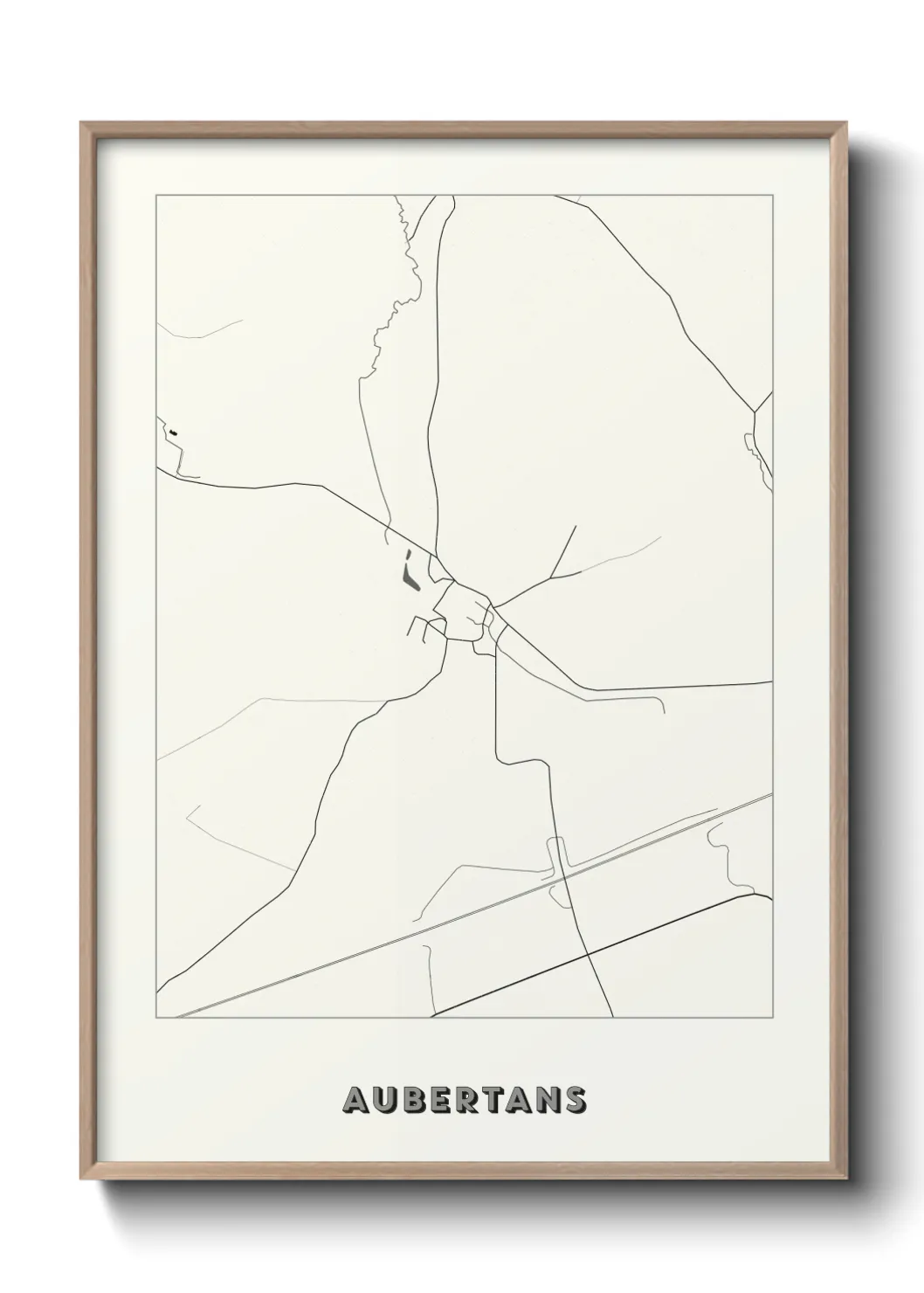 Une affiche de carte sur Aubertans