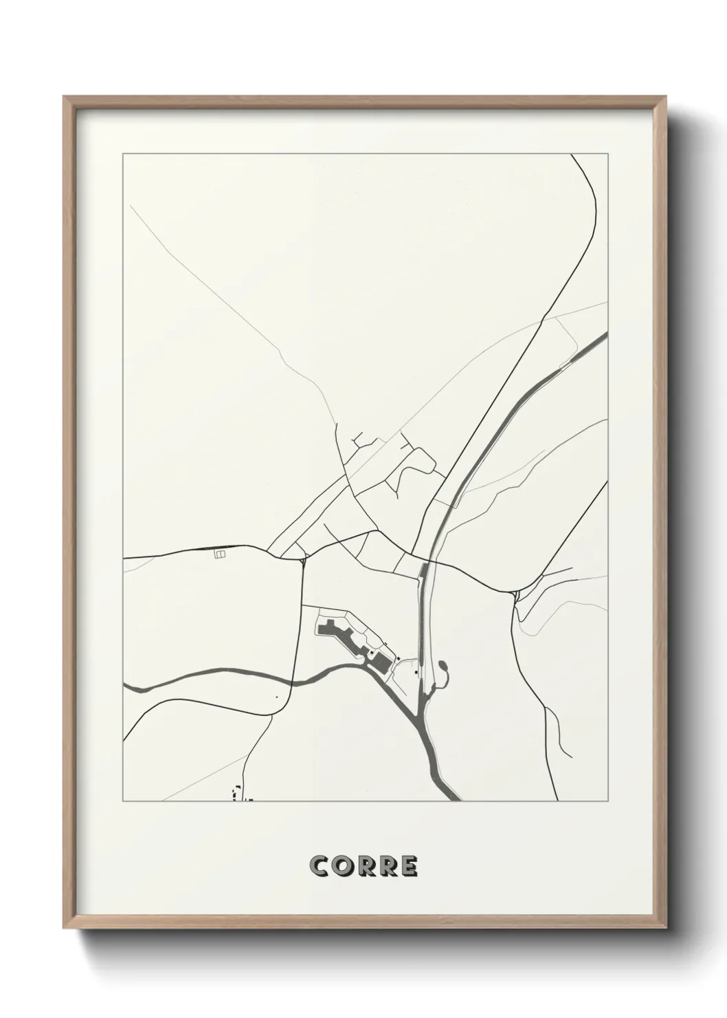 Une affiche de carte sur Corre